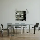 Udtrækkelig konsol op til 300 cm med antracitramme lavet i Italien - kæmpe Viadurini