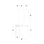 Udtrækkelig konsol op til 90 cm i melamin og metal Made in Italy - Taske Viadurini