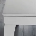 Udvidelig konsol i grå grå lakeret asketræ - spæt Viadurini