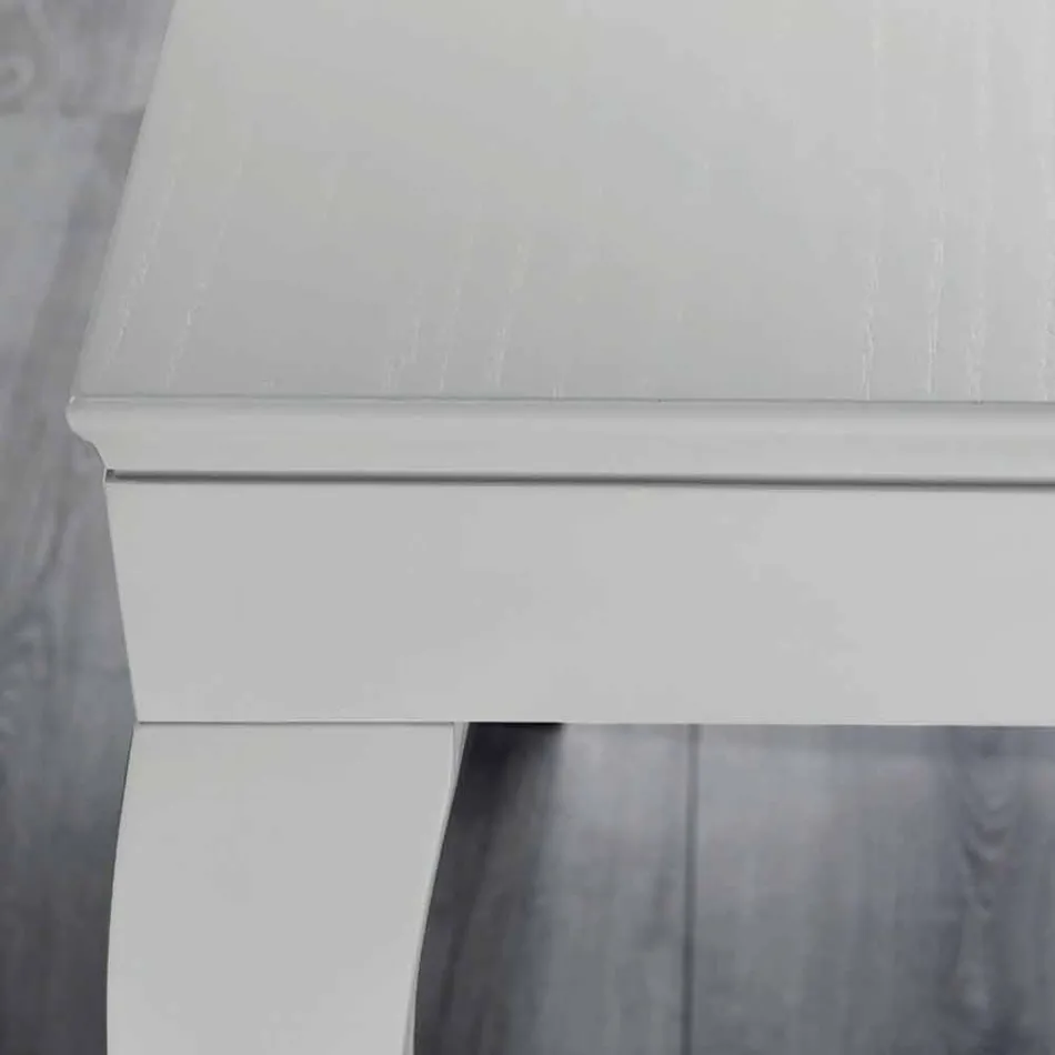 Udvidelig konsol i grå grå lakeret asketræ - spæt Viadurini