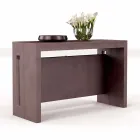 Udvidelig konsol i melamin med integrerede Ussana extensions Viadurini