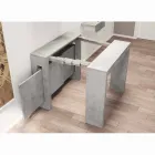 Udvidelig konsol i melamin med integrerede Ussana extensions Viadurini