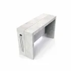 Udvidelig konsol i melamin med integrerede Ussana extensions Viadurini