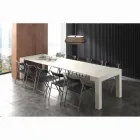 Udvidelig konsol i Bosa åben porøs hvid foldemelamin Viadurini