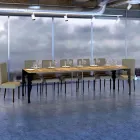 Moderne udvidelig konsol i antracittræ og metal fremstillet i Italien - Sassone Viadurini