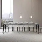 Moderne udvidelig konsol i antracittræ og metal fremstillet i Italien - Sassone Viadurini