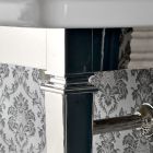 105 cm Vintage hvid keramisk badeværelse konsol med fødder, fremstillet i Italien - Marwa Viadurini