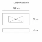 Badeværelse konsol Integreret håndvask og ophængt hylde i Gres 4 finish - Rampina Viadurini