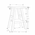 Moderne badeværelseskonsol i naturligt teaktræ med sidekroge - Zacary Viadurini