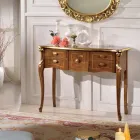 Klassisk trækonsol 3 eller 5 luksusskuffer lavet i Italien - London Viadurini