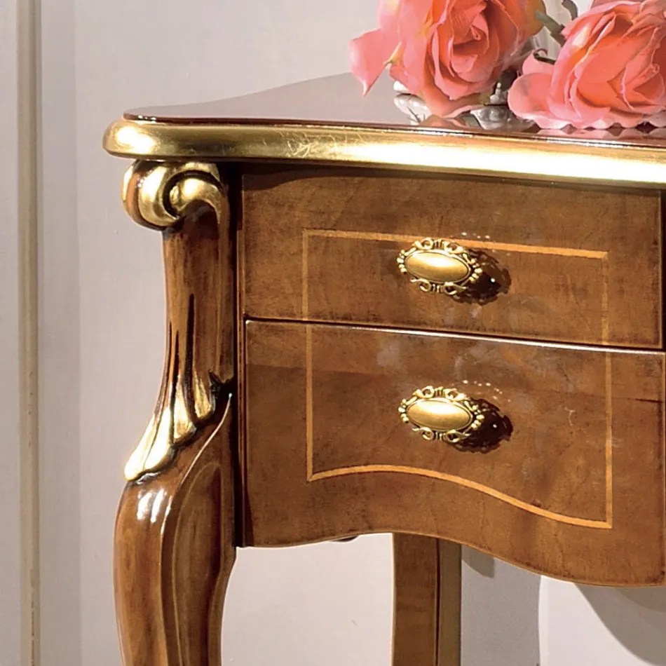 Klassisk trækonsol 3 eller 5 luksusskuffer lavet i Italien - London Viadurini