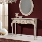 Klassisk trækonsol 3 eller 5 luksusskuffer lavet i Italien - London Viadurini