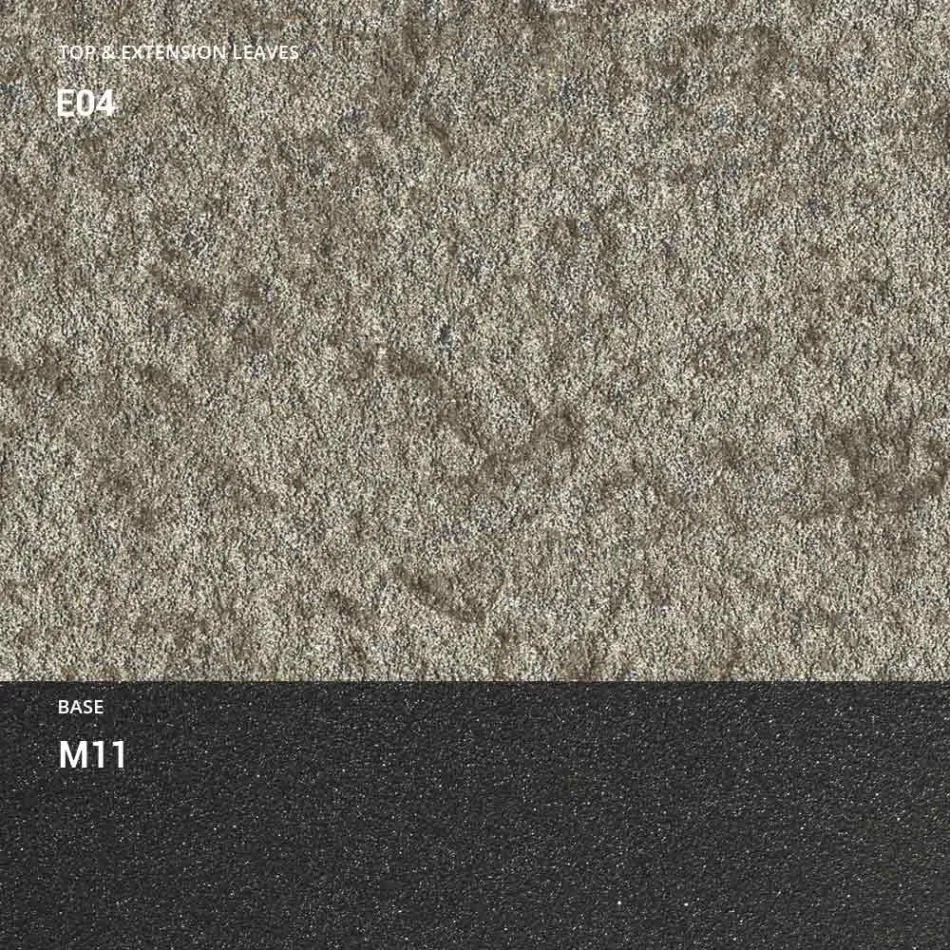 Konsol med mørteleffekttop og metalbase lavet i Italien - Timedio Viadurini