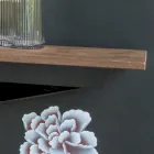 Konsol med mørteleffekttop og metalbase lavet i Italien - Timedio Viadurini