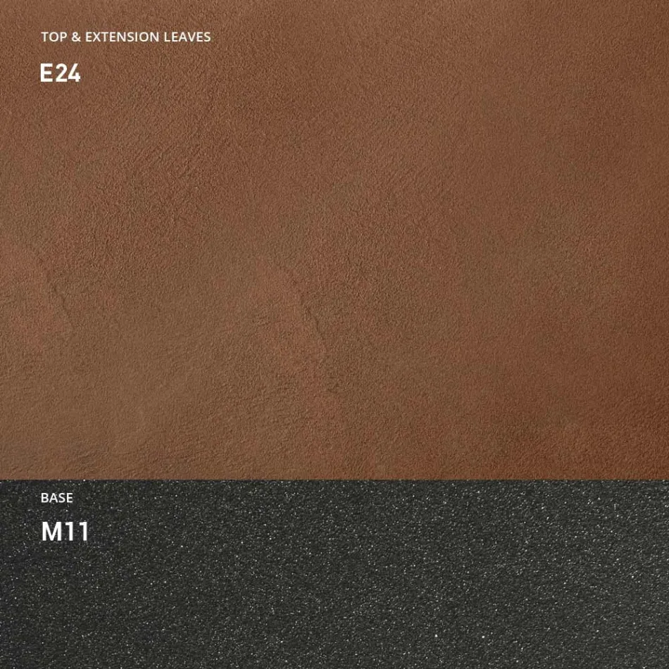 Konsol med mørteleffekttop og metalbase lavet i Italien - Timedio Viadurini