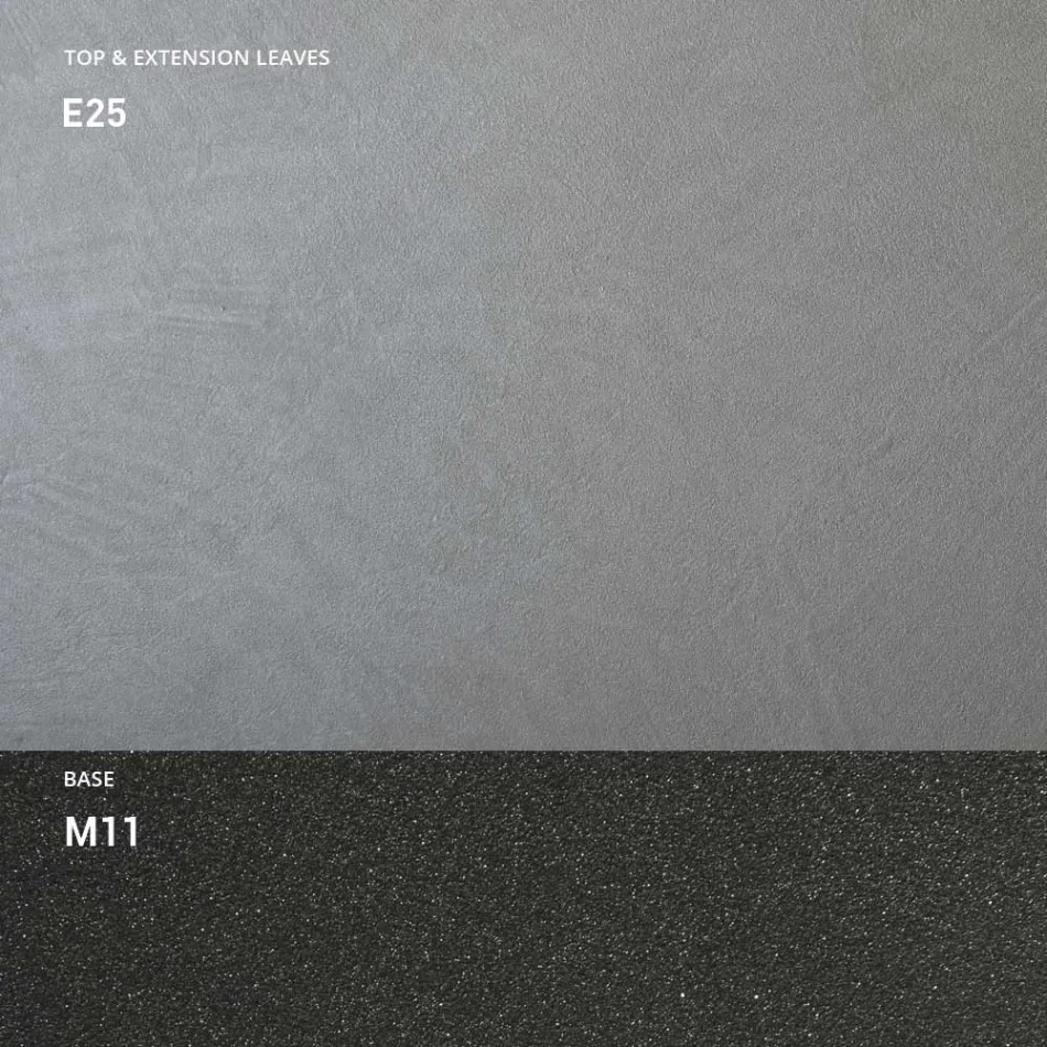 Konsol med mørteleffekttop og metalbase lavet i Italien - Timedio Viadurini