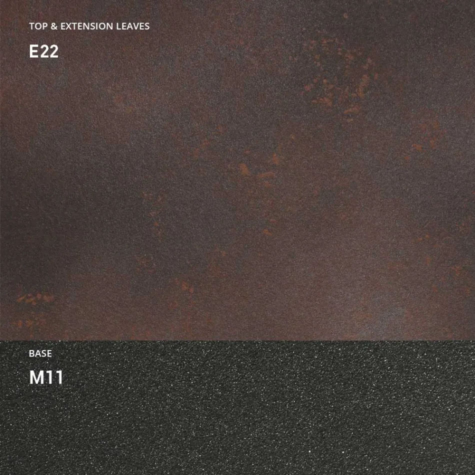 Konsol med mørteleffekttop og metalbase lavet i Italien - Timedio Viadurini