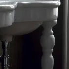 Classic dobbelt skål badeværelse konsol lavet i Italien, Magda Viadurini