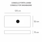 Badeværelse konsol med håndvask og hylde i porcelæn stentøj 4 finish - Ramina Viadurini