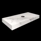 Badeværelse konsol med håndvask og hylde i porcelæn stentøj 4 finish - Ramina Viadurini