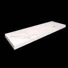 Badeværelse konsol med håndvask og hylde i porcelæn stentøj 4 finish - Ramina Viadurini