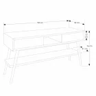 Moderne design teak badeværelse konsol i Pistoia naturlige teak Viadurini