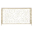 Indgangskonsol i guldfinishjern med marmorplade - Carlotta Viadurini