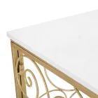 Indgangskonsol i guldfinishjern med marmorplade - Carlotta Viadurini