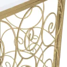 Indgangskonsol i guldfinishjern med marmorplade - Carlotta Viadurini