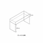 Indgangskonsol i ekstra klart glas med 2 Canaletto valnødskuffer - Selex Viadurini