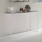 Metal stue konsol med krystal top fremstillet i Italien - Iridio Viadurini