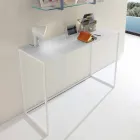 Metal stue konsol med krystal top fremstillet i Italien - Iridio Viadurini