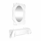 Konsol moderne design i hvid plexiglas draperet Ønske Viadurini