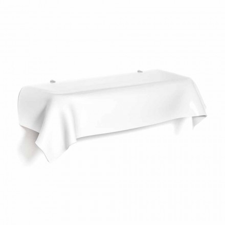 Konsol moderne design i hvid plexiglas draperet Ønske Viadurini