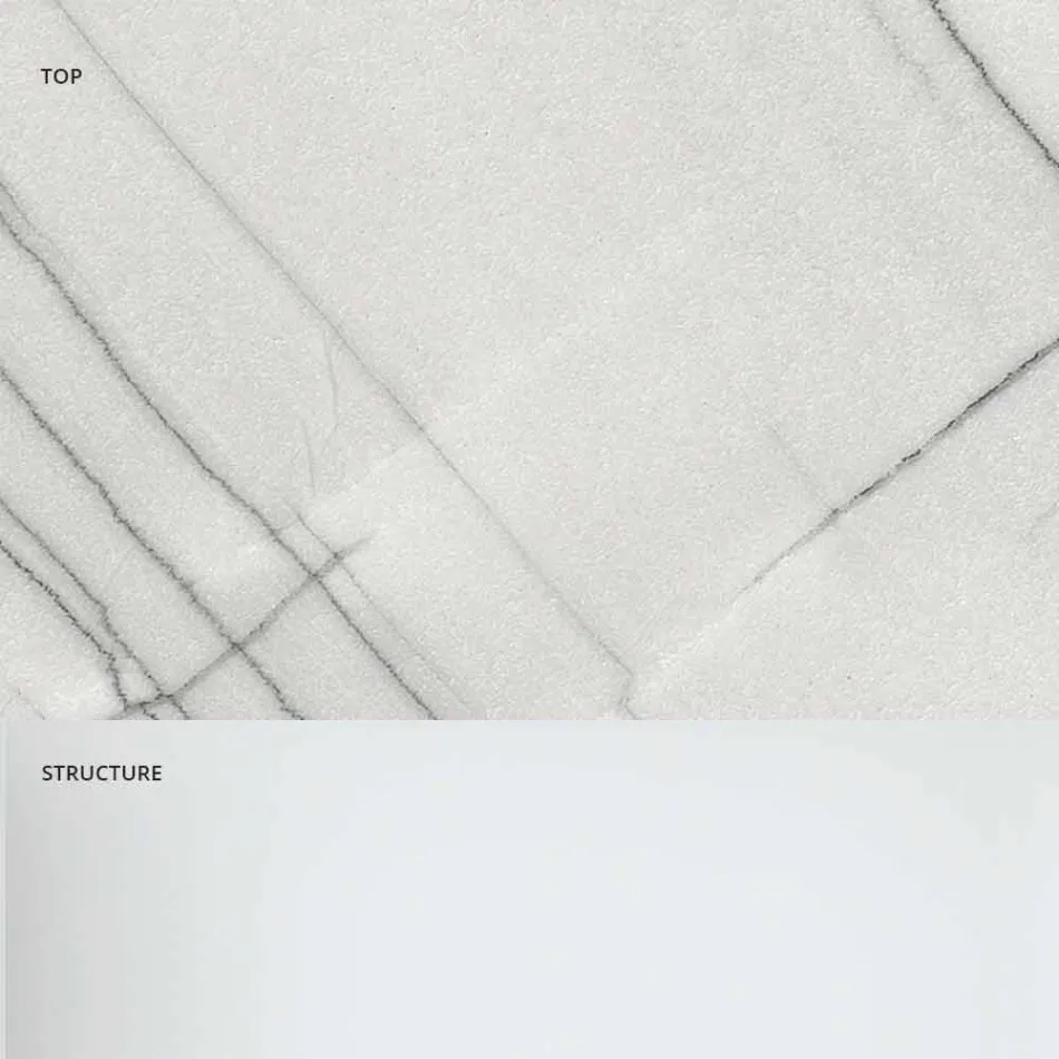 Designkonsol med marmorplade og glasbase Fremstillet i Italien - Molino Viadurini