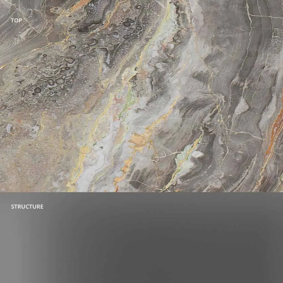 Designkonsol med marmorplade og glasbase Fremstillet i Italien - Molino Viadurini