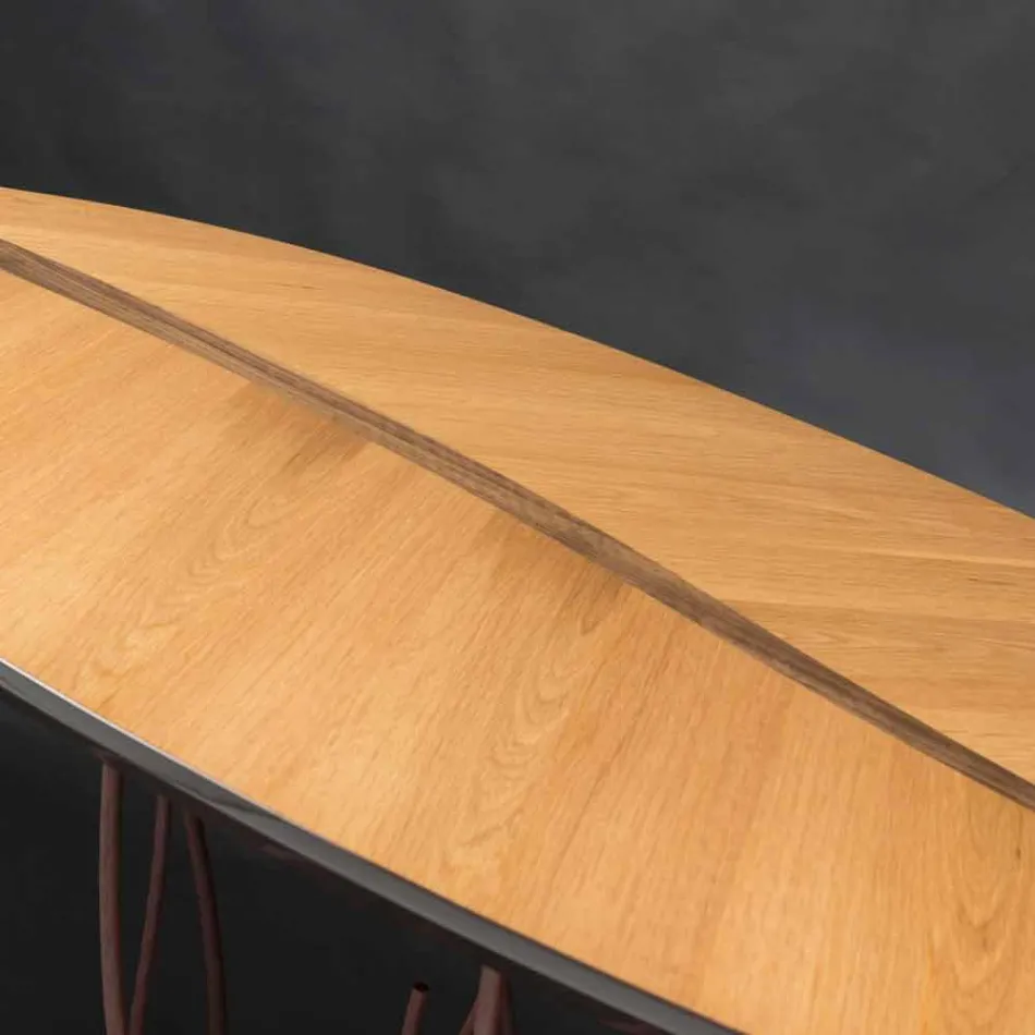 Konsol design og kunsthåndværk egefiner valnød Fenice Viadurini