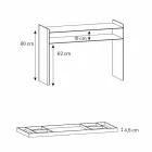 Designkonsol i ekstra klart glas med bakke Made in Italy - Imperativ Viadurini