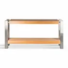 Design Konsol rektangulære dobbelt hylde i eg Aida Viadurini