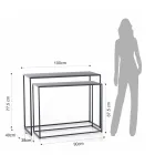 Dobbeltkonsol lavet af antracitstål - Osmium Viadurini