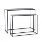 Dobbeltkonsol lavet af antracitstål - Osmium Viadurini