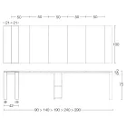 Udtrækkelig udendørskonsol med metalbund og Hpl-top - Aghetto Viadurini