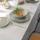 Udtrækkelig udendørskonsol med metalbund og Hpl-top - Aghetto Viadurini