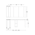 Udtrækkelig udendørskonsol med metalbund og Hpl-top - Aghetto Viadurini