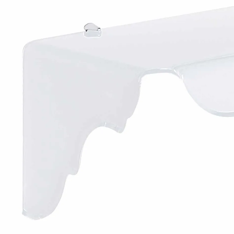 Fast konsol til at designe væg hvid Bianca, lavet i Italien Viadurini