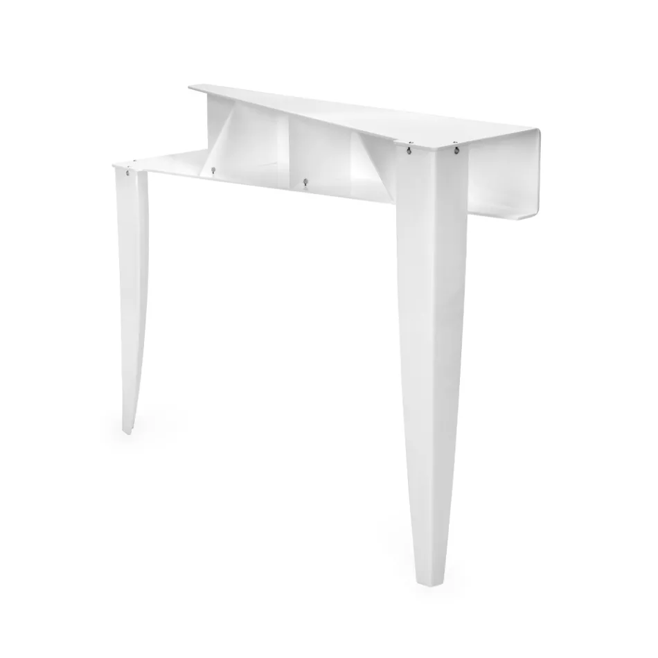 Fast konsol med 4 objektopbevaringsrum i PMMA Fremstillet i Italien - Aladdin Viadurini