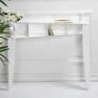 Fast konsol med 4 objektopbevaringsrum i PMMA Made in Italy - Aladdin Viadurini