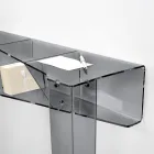 Fast konsol med 4 objektopbevaringsrum i PMMA Made in Italy - Aladdin Viadurini