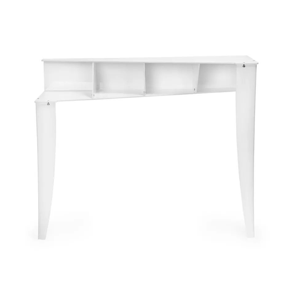 Fast konsol med 4 objektopbevaringsrum i PMMA Made in Italy - Aladdin Viadurini