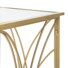 Fast indgangskonsol i gyldent jern med spejlplade - Emilia Viadurini